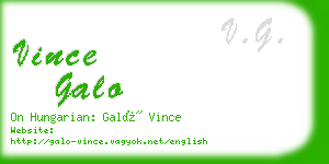 vince galo business card